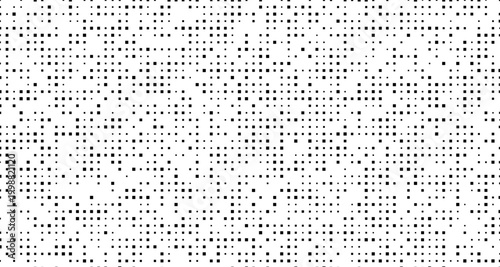 Black squares pattern on white seamless background