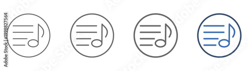 
outline icon set playlist with playlist design