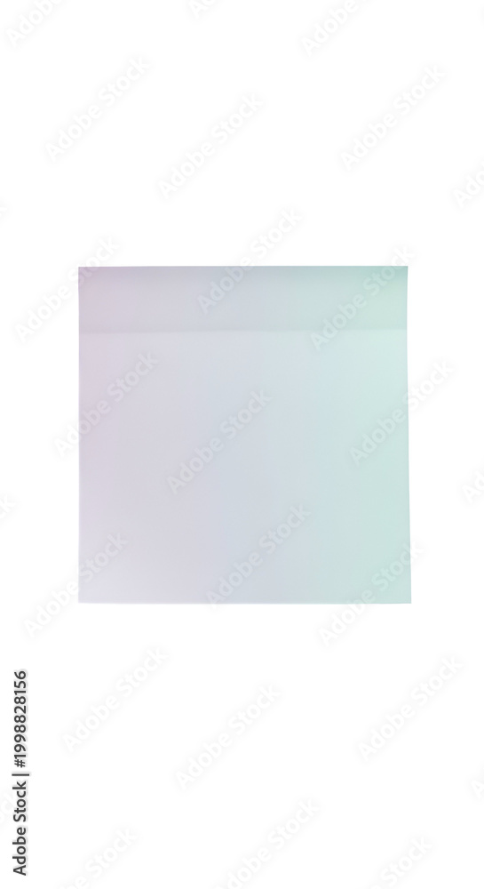 Fototapeta premium Iridescent square sticky note on solid black background