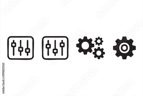 Settings icons for dashboard customization and software controls