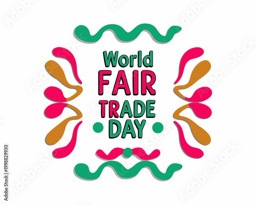 World Fair Trade Day Vector Illustration Isolated on White Background, Ethical Commerce Theme