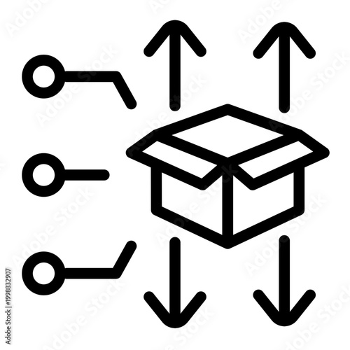 Systematic product movement from manufacturer to end consumer through various channels (Outline Style)