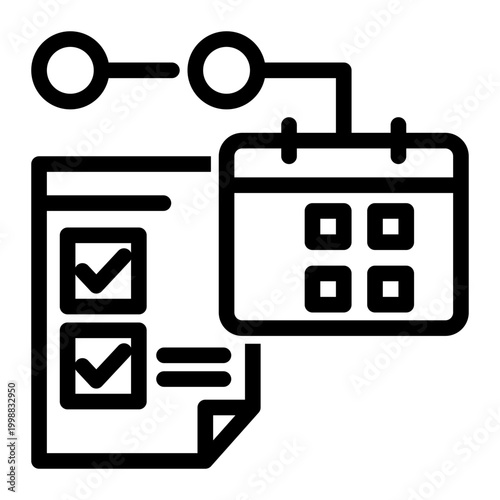 Structured arrangement of activities, appointments, and deadlines within timeframe (Outline Style)