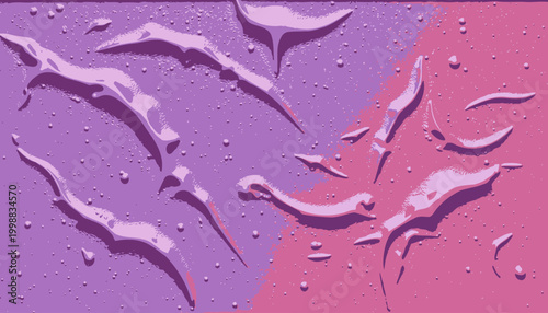 Abstract Liquid Shapes and Droplets on a Gradient Background Creating Dynamic Visual Flow and Movement