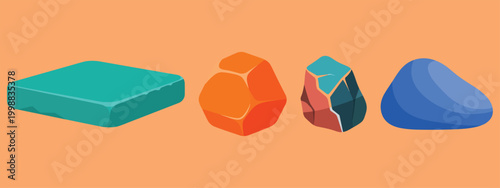 Geometric Shapes and Abstract Rocks