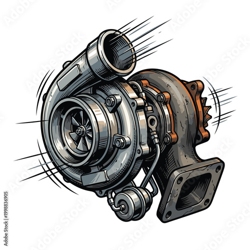 turbo kit vector illustration