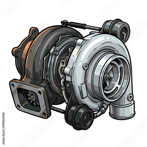 turbo kit vector illustration