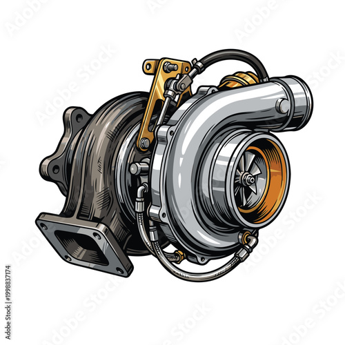 turbo kit vector illustration