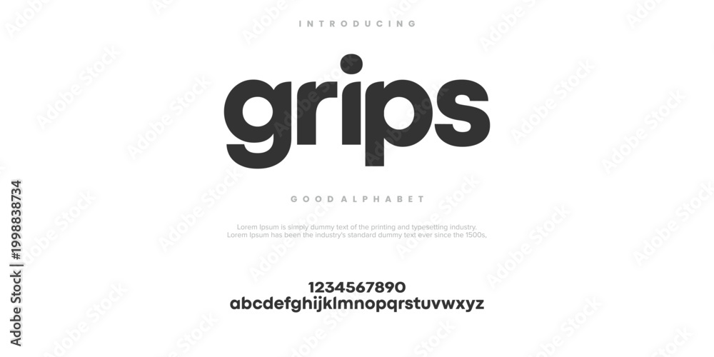 Naklejka premium Grips Modern minimal abstract alphabet fonts. Typography creative font. vector illustration
