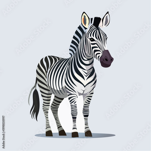 Zebra standing alone looking sideways.