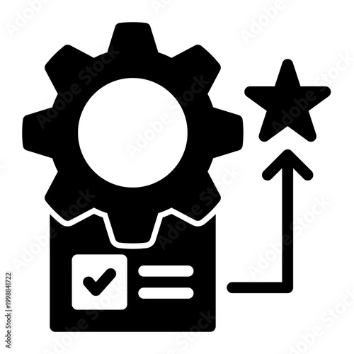 Process of defining specific, measurable, and achievable targets within defined timeframe (Glyph Style)