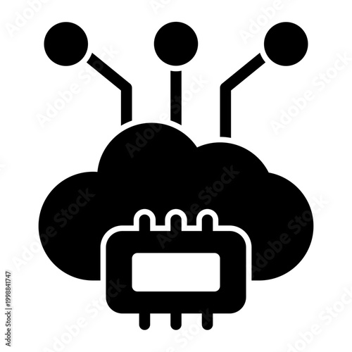 Integration of digital technologies across operations to fundamentally change business delivery (Glyph Style)