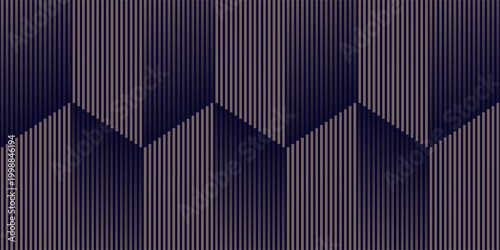 Navy blue abstract background with halftone golden lines delicate pattern. Small light spot box. Curve line, cosmic galaxy space. Festive BG for social media, birthday party invitation.