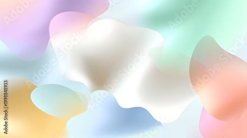 Soft Abstract Background with Gentle Colors and Fluid Shapes