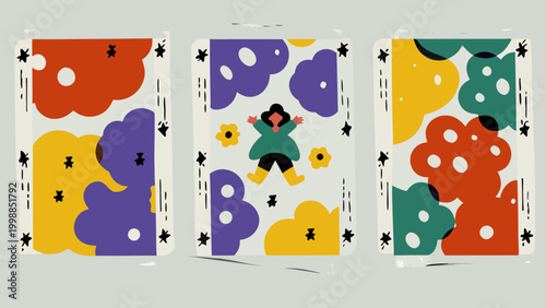 Vibrant imagination poster with colorful clouds and stars inspiring creativity and dreams