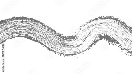 Blackout redaction line with bold marker effect Abstract marker stroke with grunge brush texture