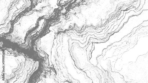 Underground layers illustration with textured terrain profile Earth strata diagram with abstract terrain waves