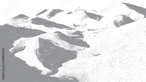 Abstract geological landscape with layered terrain effect