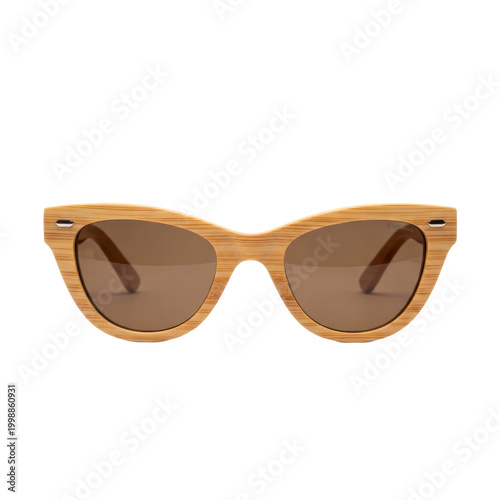 Bamboo framed cat eye sunglasses