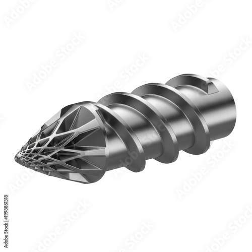 3D Rendered Screw With Intricate Tip