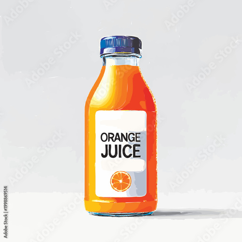 bottle of orange juice vector
