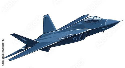 Modern Stealth Fighter Jet, Aerodynamic Aircraft, Military Aviation