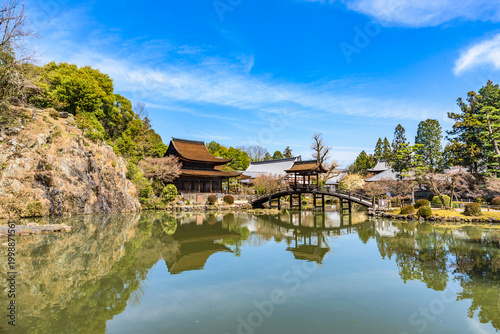 The National Treasure Kannon-do Hall and the Place of Scenic Beauty Garden, Eiho-ji Buddhist Temple, Tajimi City, Gifu Prefecture, Japan