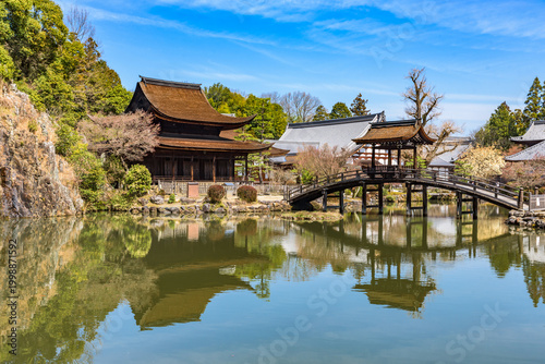 The National Treasure Kannon-do Hall and the Place of Scenic Beauty Garden, Eiho-ji Buddhist Temple, Tajimi City, Gifu Prefecture, Japan