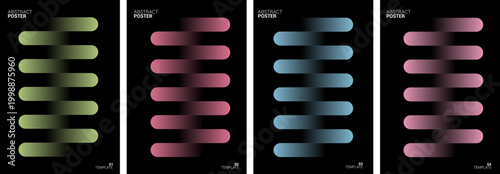 Color gradient series four panels displaying smooth transitions and variations