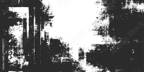 A textured artistic background with striking contrast, in a unique and abstract black and white grunge pattern. 