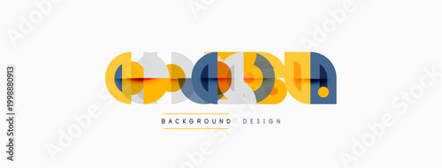 Abstract geometric shapes form colorful design. Minimalist style, clean lines, modern aesthetic. Background element for various projects.
