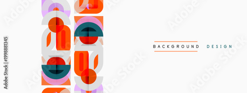 Abstract geometric pattern. Repeating shapes, vibrant colors, modern design. Minimalist aesthetic, clean lines, neutral background.