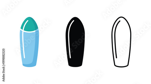 Medical suppository icon set for pharmaceutical rectal treatment isolated flat symbols.