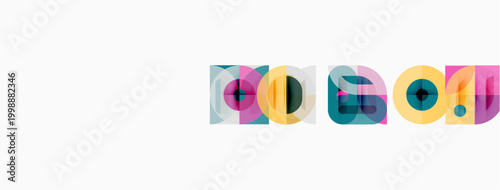 Colorful overlapping circles form letters spelling GOOD. Minimalist design, bright hues, simple typography. Clean aesthetic.