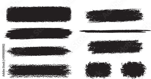 Cuadro en lienzo Hand Drawn Black Chalk and Gritty Charcoal Brush Strokes and Textured Paint Bord