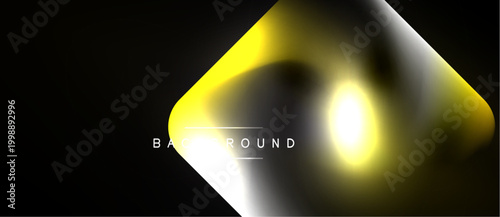Abstract yellow blur. Gradient shapes overlap, creating dynamic visual effect. Dark background emphasizes bright central glow. Text reads BACKGROUND.
