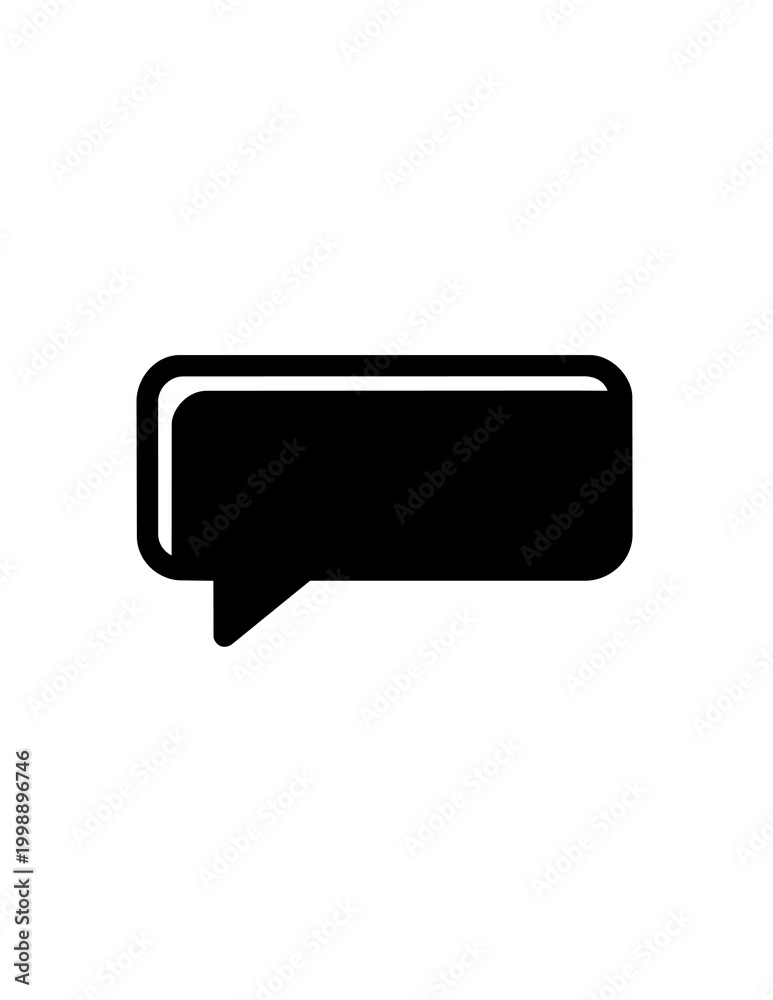 Fototapeta premium Black speech bubble icon symbol.
