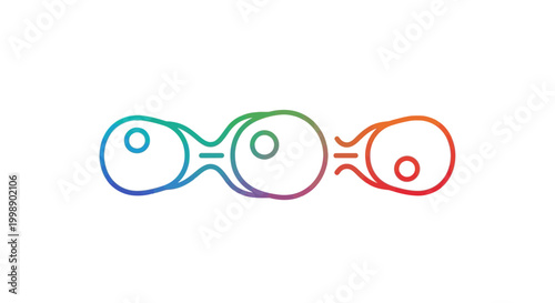 Abstract Rainbow Cells Dividing, Biology, Science, Medical, Microscopic View