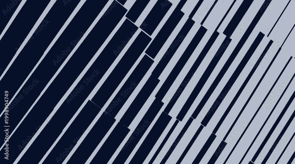 Obraz premium A close-up view of a modern architectural feature with a series of parallel diagonal lines forming a pattern of dark and light gray slats