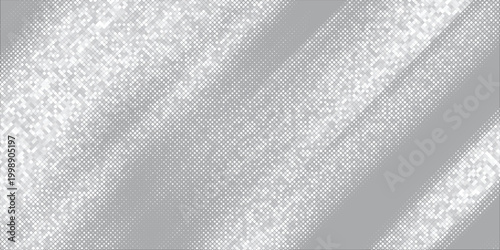 Foto Grey dithered halftone texture with diagonal raster lithography print effect
