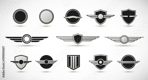 Collection of Vintage Emblem and Badge Designs.