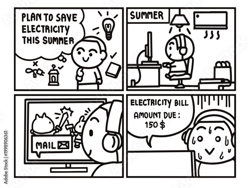 The Summer Electricity Trap Comic Strip.