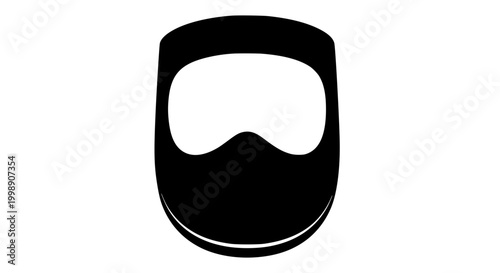 Black Balaclava Icon Isolated on White Background