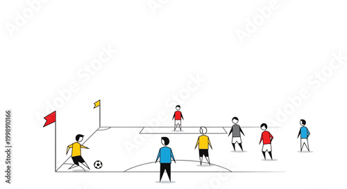 People playing soccer on field now.