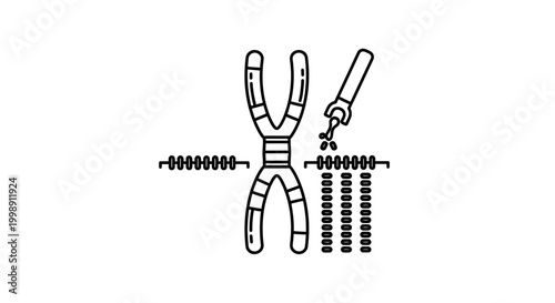 Gene editing chromosome DNA molecule scientific research biotechnology concept