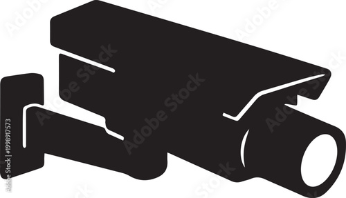 Security camera symbol: An abstract depiction of a security camera, symbolizing surveillance, safety, and modern security systems.