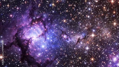 Vibrant space nebula in a ultra smooth animation,