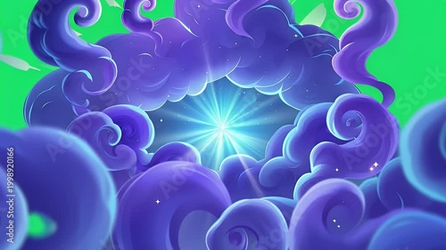 Dreamy Purple and Pink Cloud Explosion