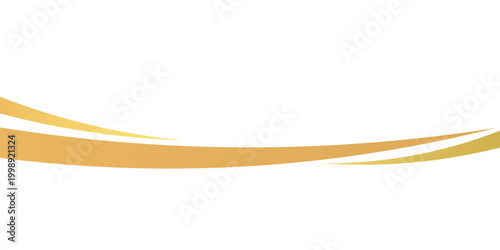 lowing golden waves and swooshes with golden gradient for a luxurious border or footer on a certificate, banner