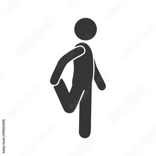 ストレッチする人物のシルエットアイコン3